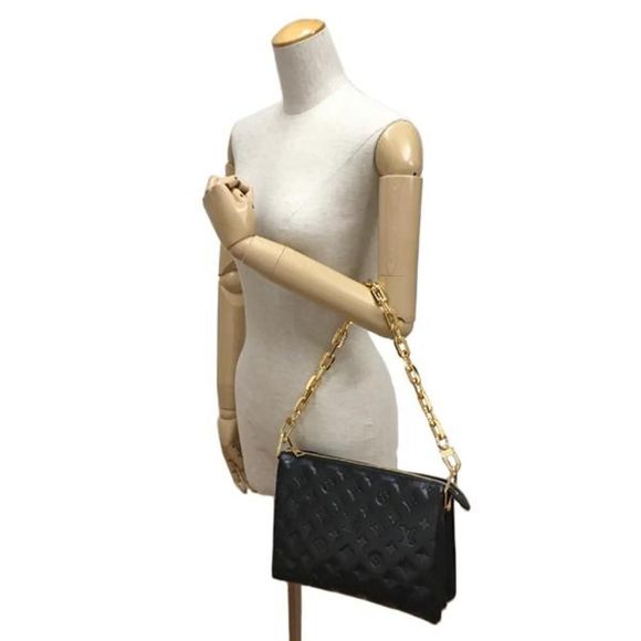 Louis Vuitton Coussin PM 2 Way Chain Shoulder Bag Leather Monogram Noir Black - Picture 3 of 7